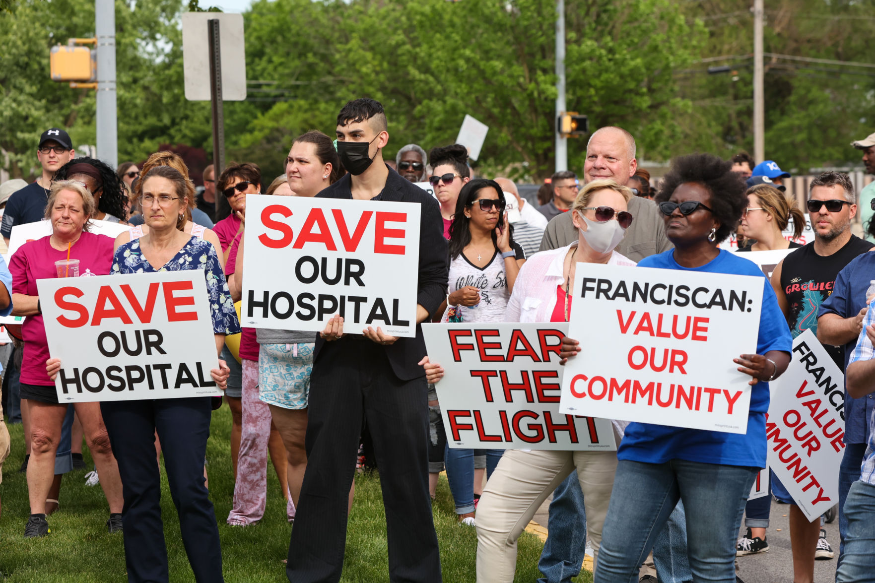 Protest to save Franciscan Health Hammond